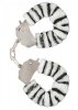 Kajdanki-FURRY FUN CUFFS ZEBRA PLUSH